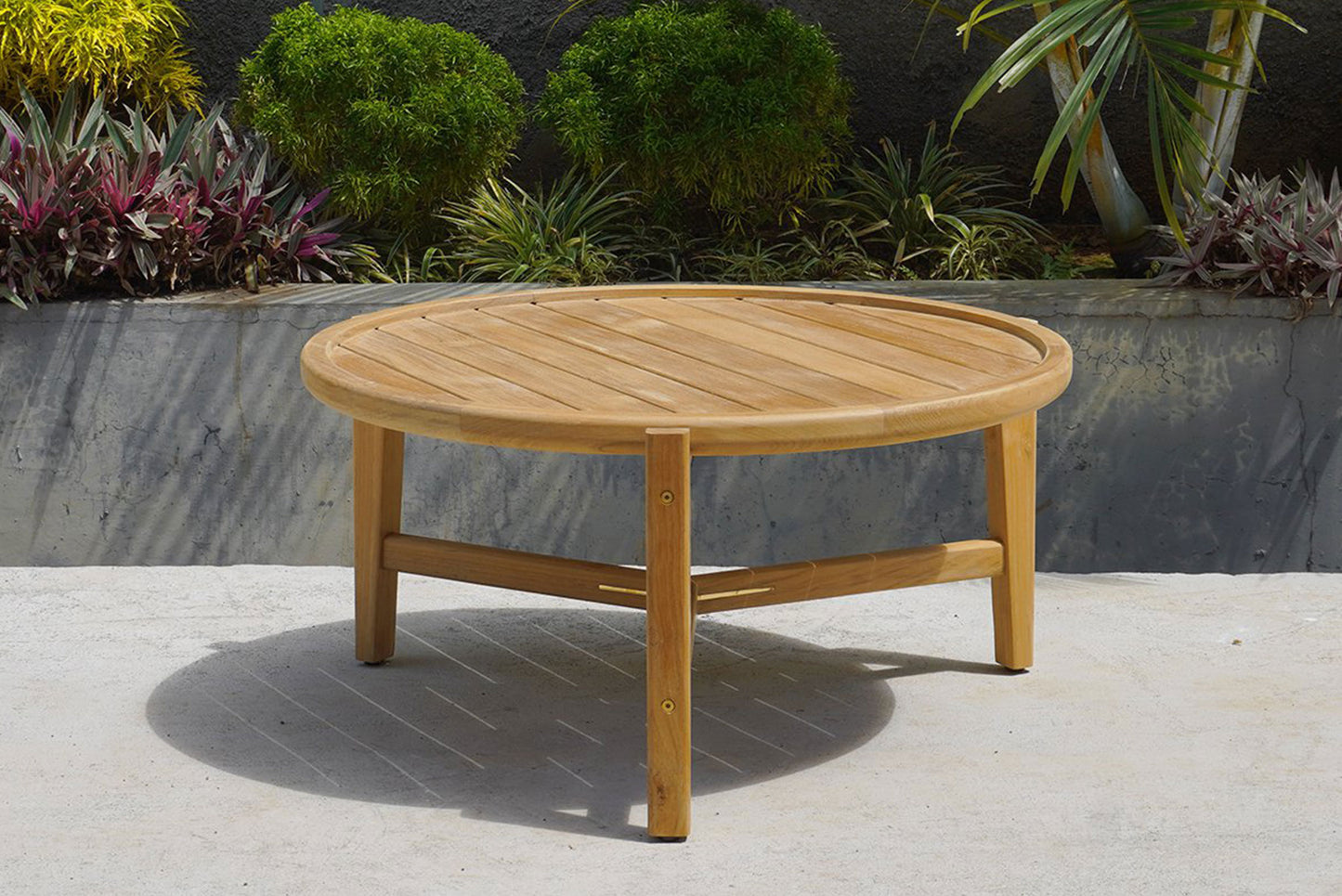 Kingscliff Outdoor Round Coffee Table - Natural - 80cm