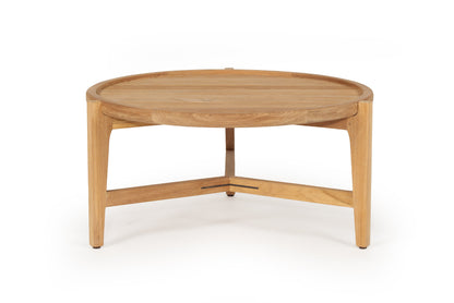 Kingscliff Outdoor Round Coffee Table - Natural - 80cm