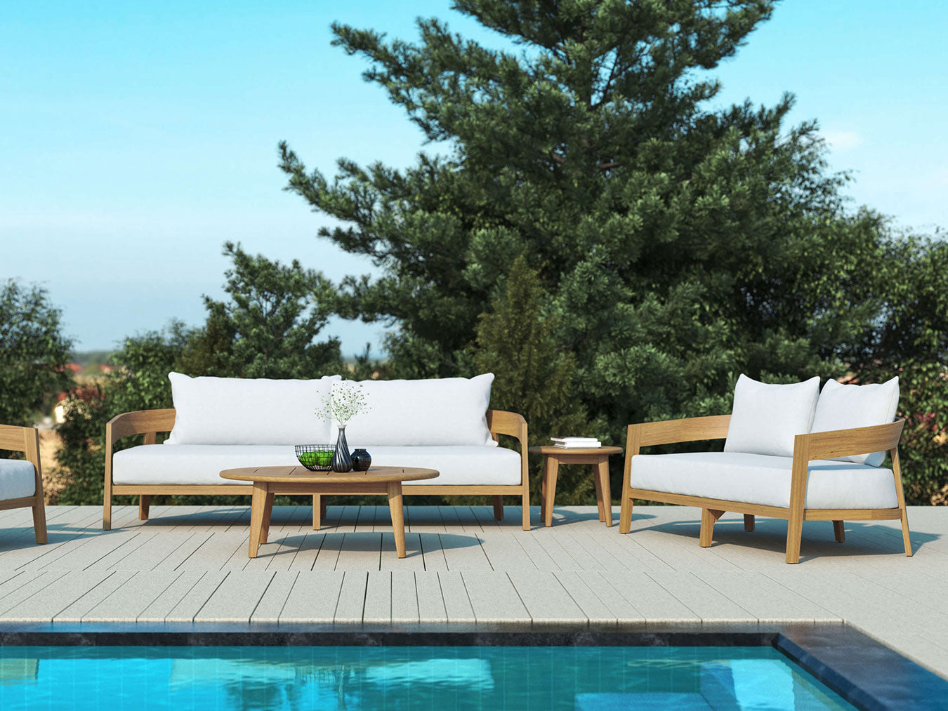 Kingscliff Outdoor Sofa - 3 Seater - Natural
