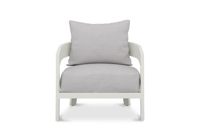 Kingscliff Outdoor Sofa - Powder Coated White Frame - 1 Seater