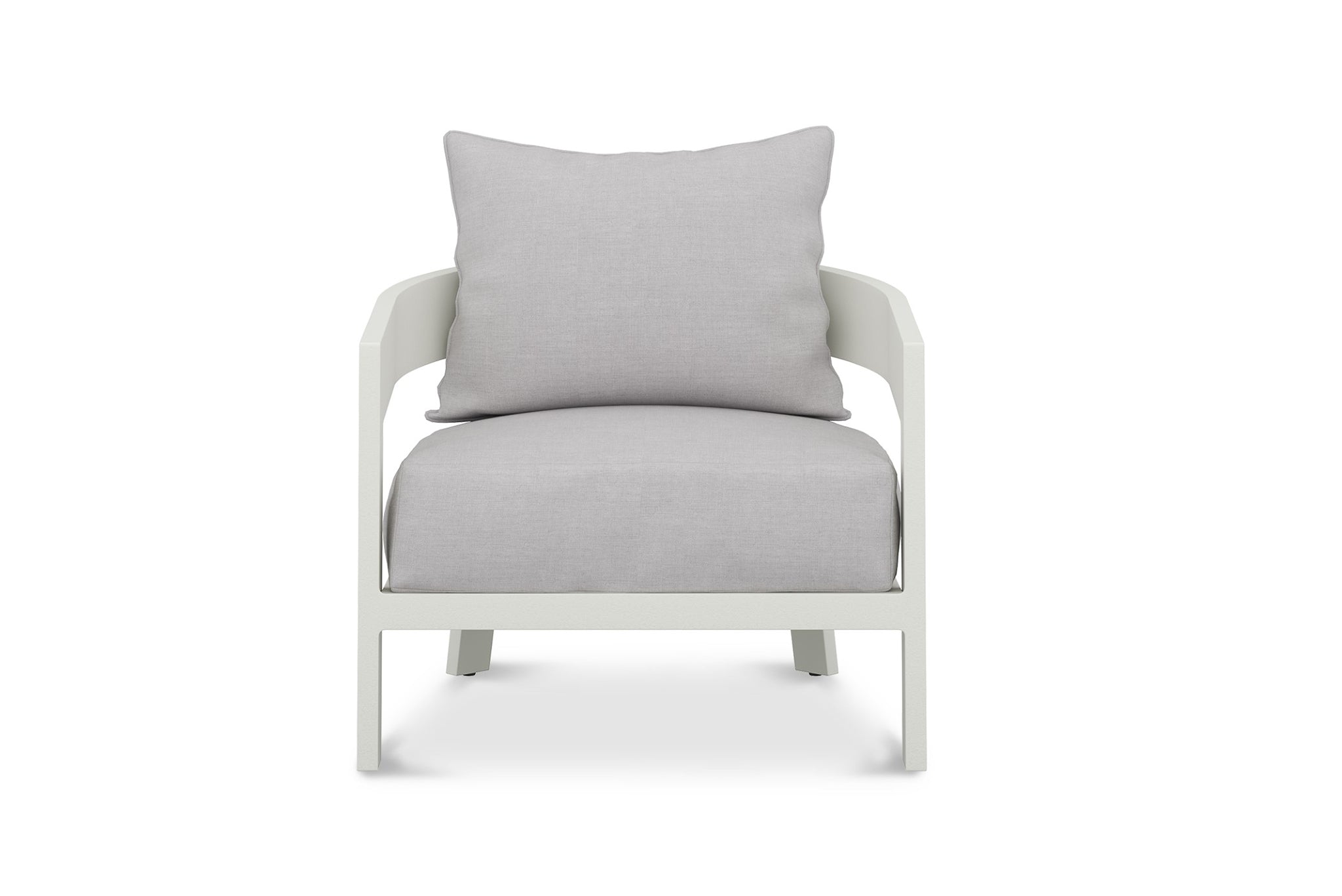 Kingscliff Outdoor Sofa - Powder Coated White Frame - 1 Seater