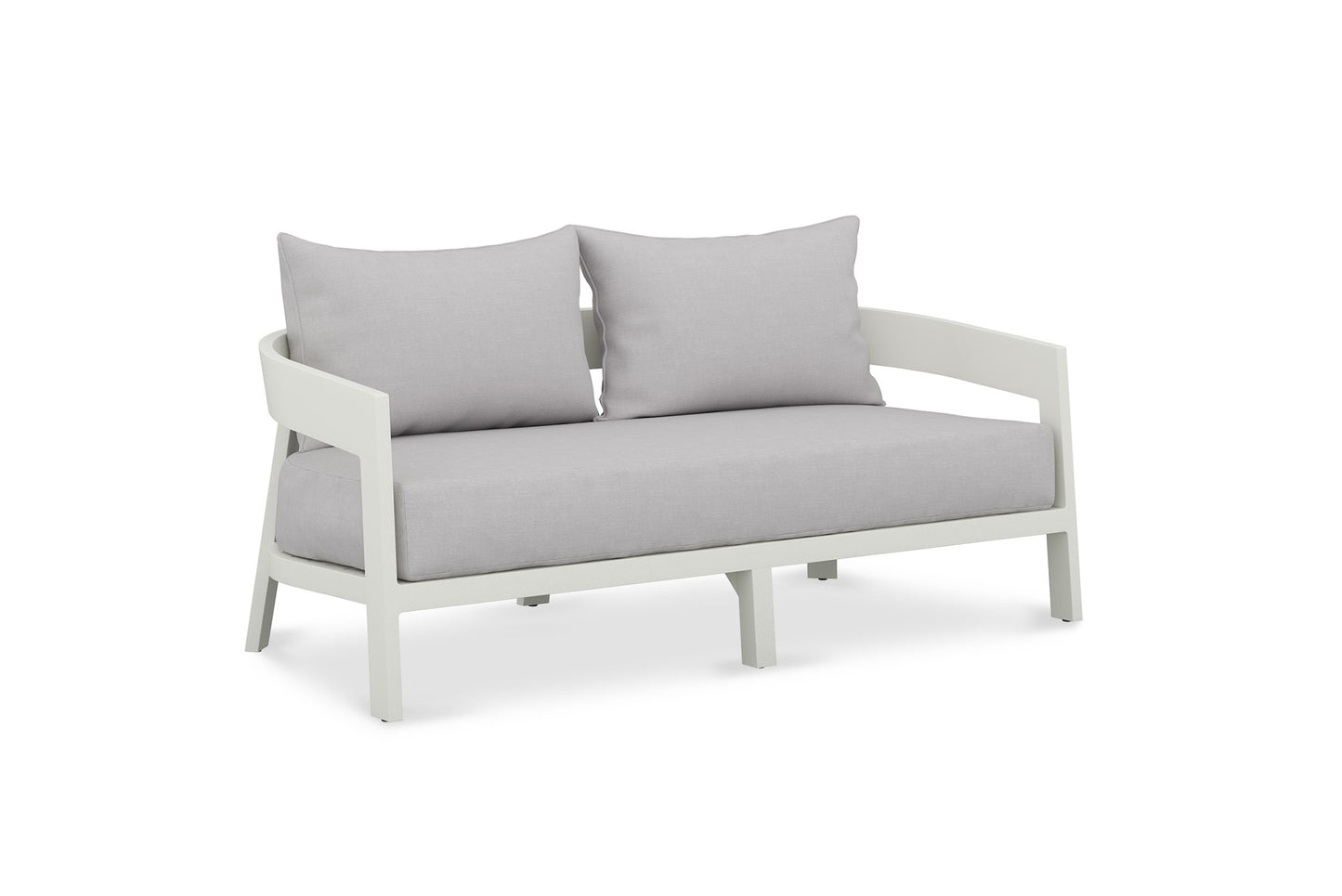 Kingscliff Outdoor Sofa - Powder Coated White Frame - 2 Seater