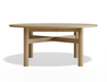 Nordica round wooden coffee table in natural oak finish.