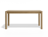 Front view of a medium Nordica wooden dining table in natural oak finish.