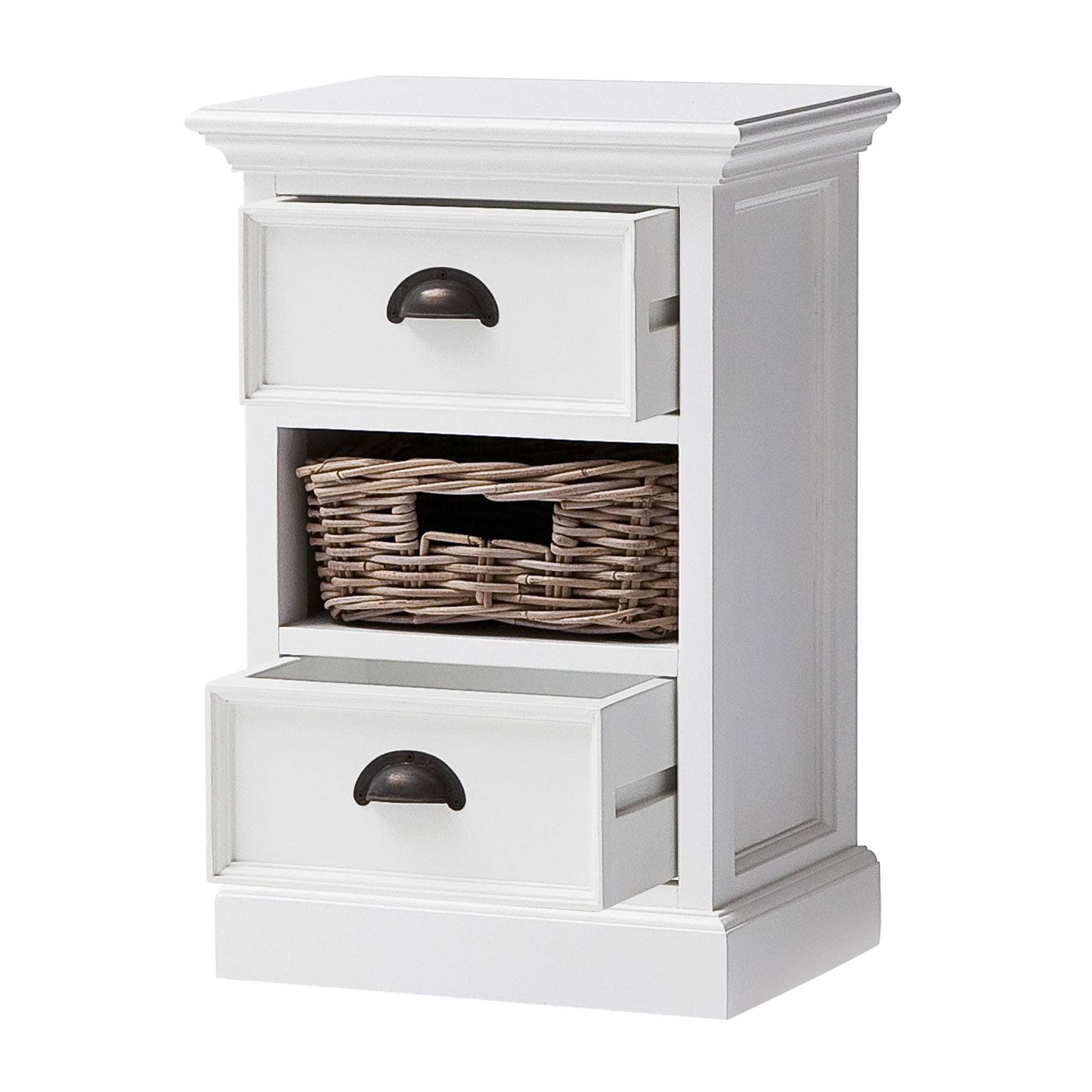 Halifax Bedside Storage Unit with Basket - SEATONES