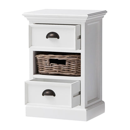 Halifax Bedside Storage Unit with Basket - SEATONES