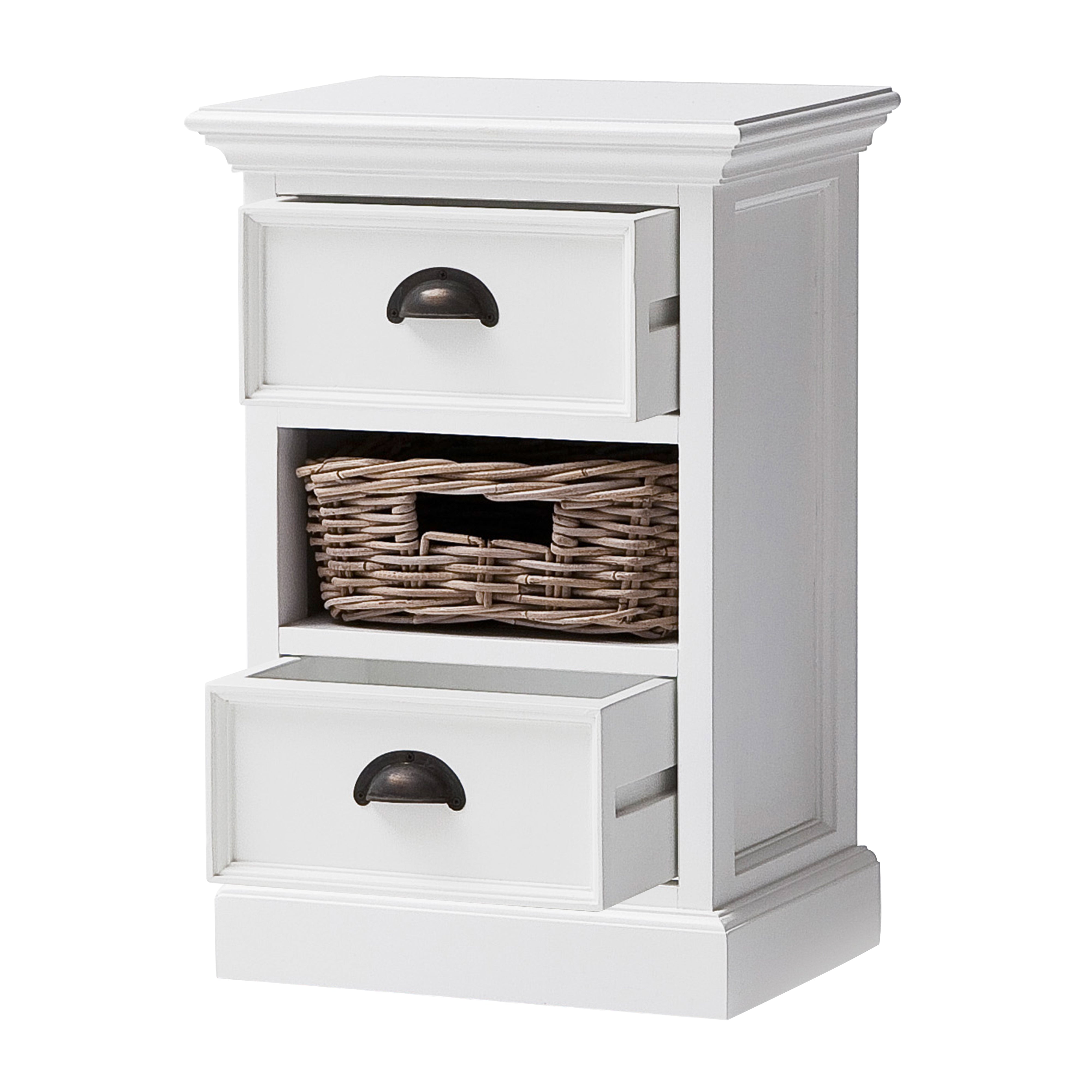 Halifax Bedside Storage Unit with Basket - SEATONES