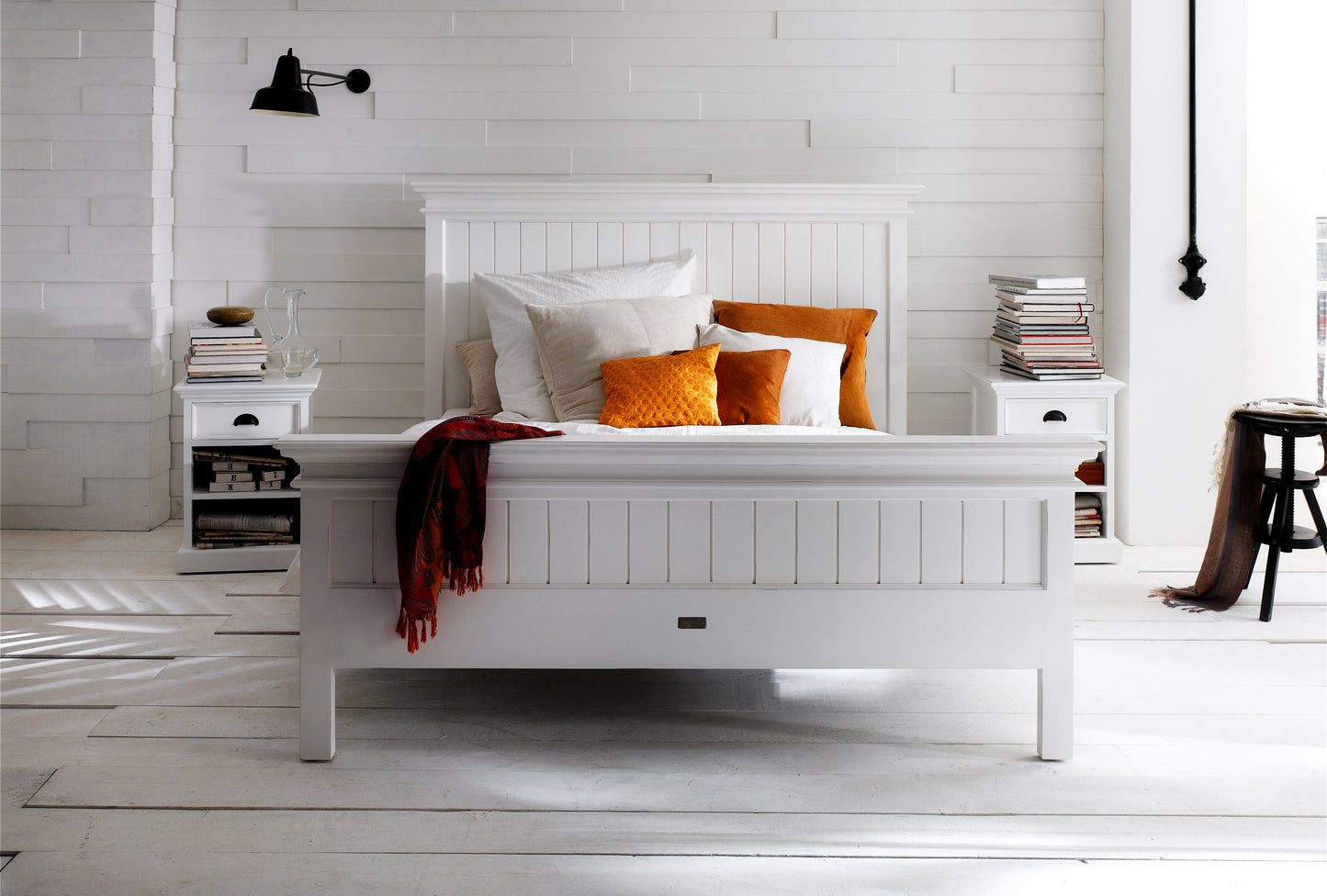 Halifax Bedside Table with Shelves - SEATONES