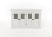 NovaSolo Halifax white wooden buffet with 4 glass doors