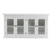 NovaSolo Halifax white wooden display buffet with 4 glass doors