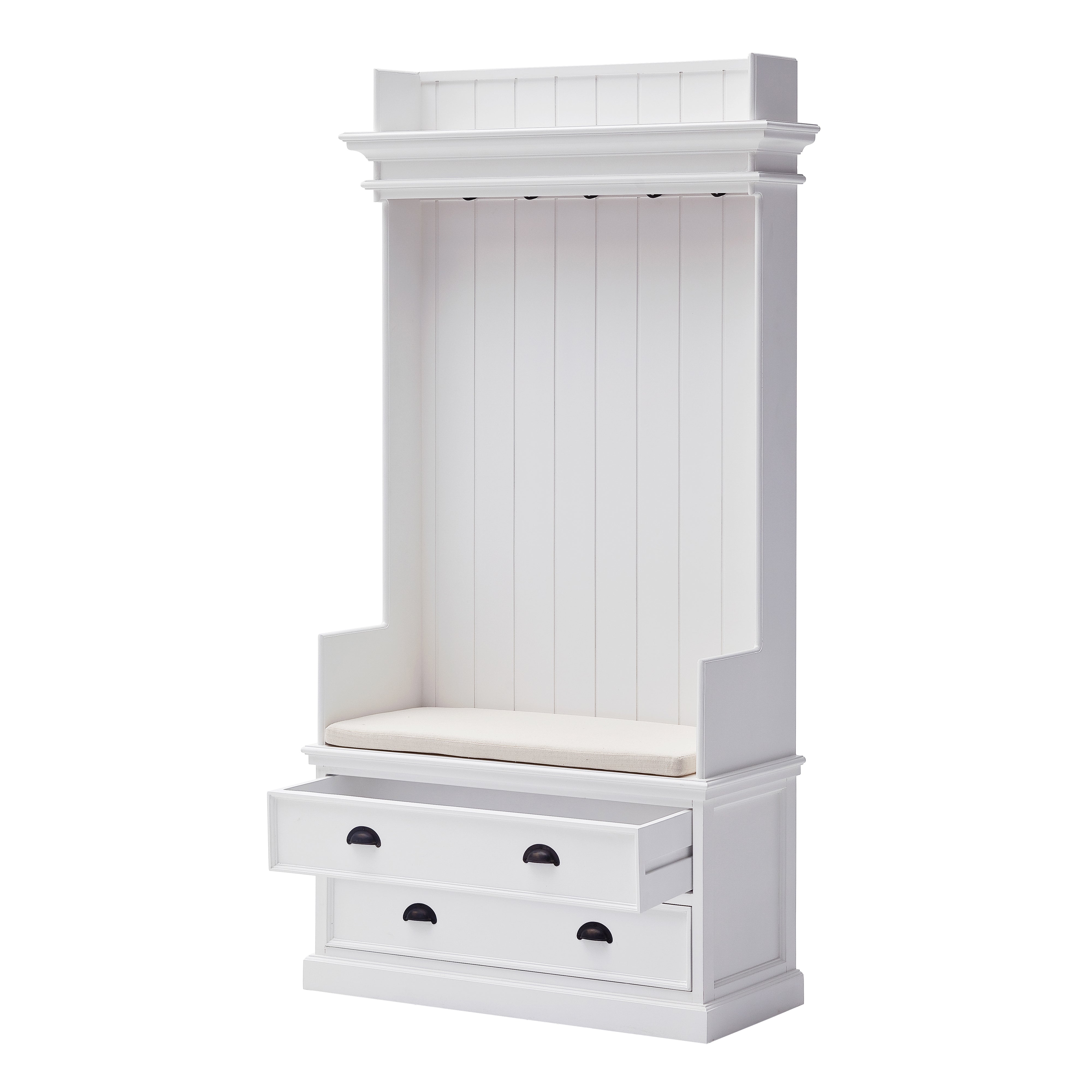 Halifax Entryway Coat Rack & Bench Unit - SEATONES