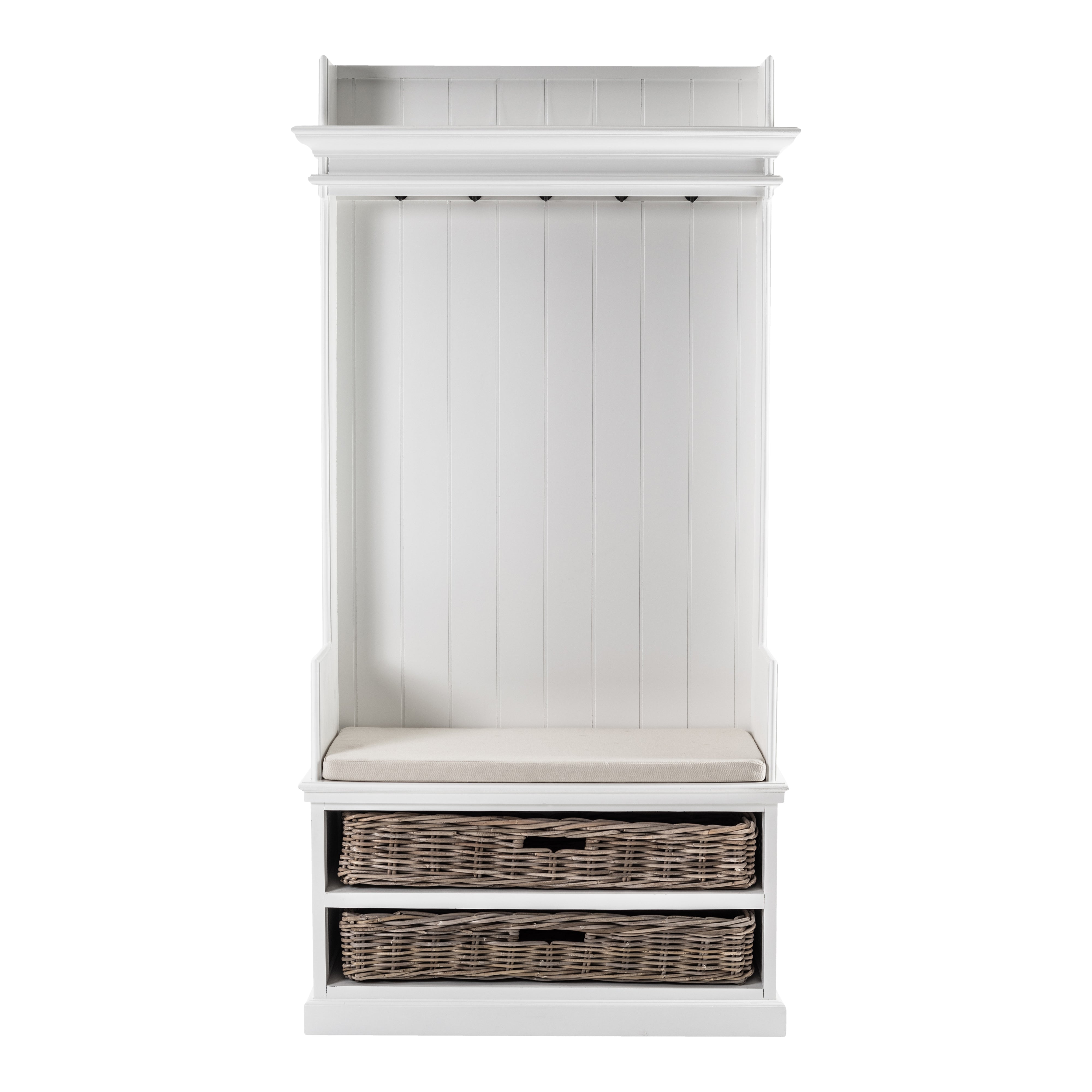 Halifax Entryway Coat Rack & Bench Unit - SEATONES