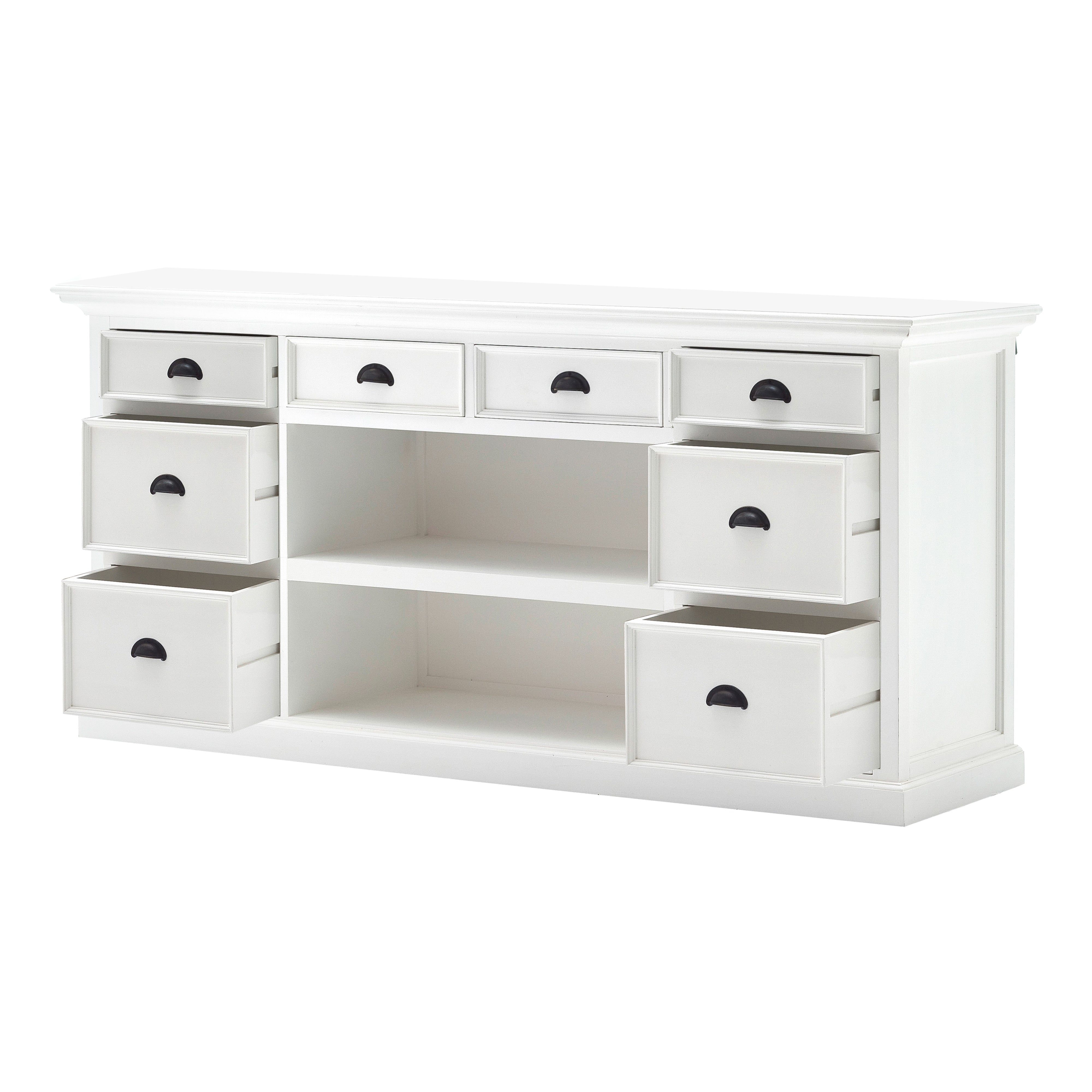 Halifax Library Hutch with Basket Set - SEATONES