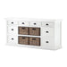 Halifax Library Hutch with Basket Set - SEATONES