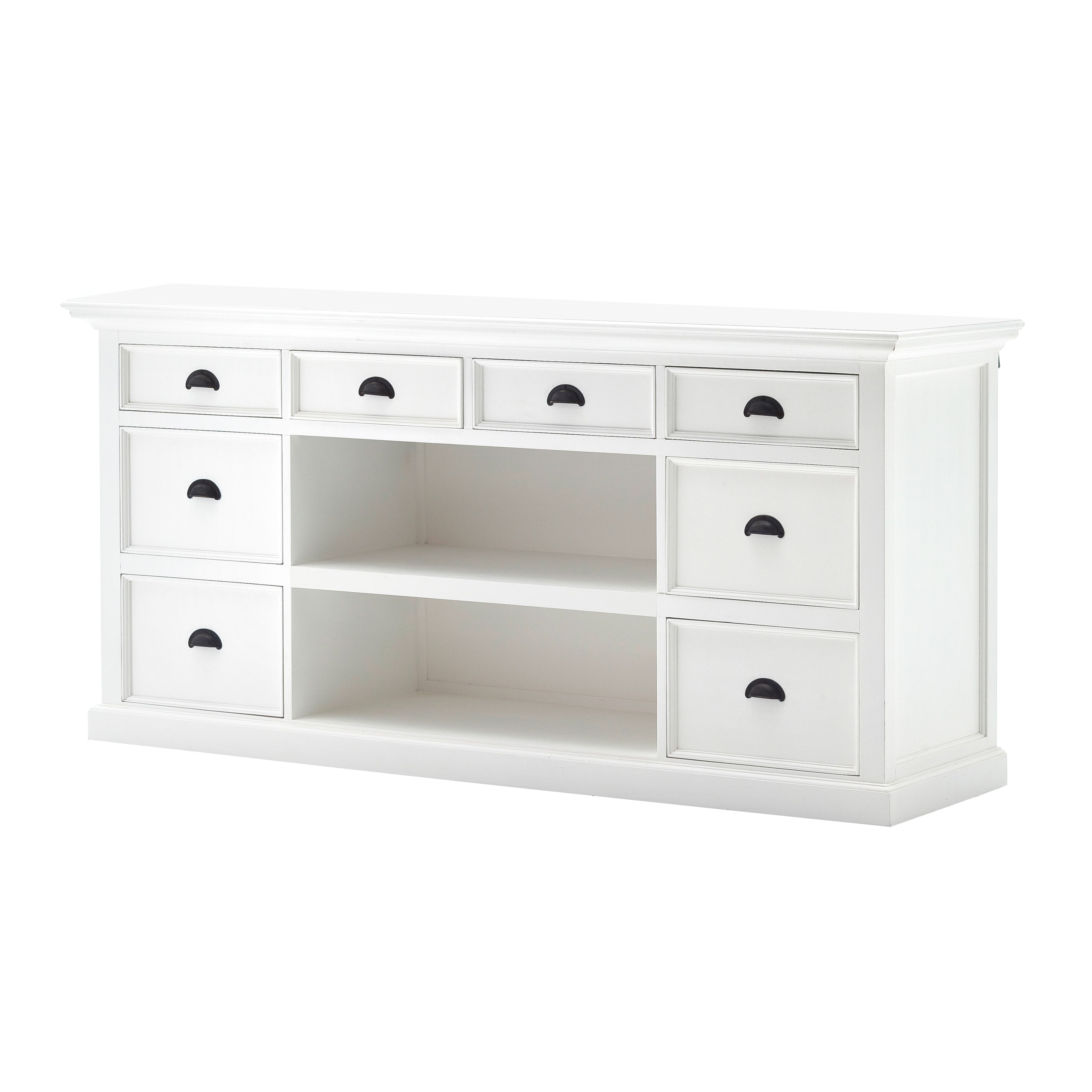 Halifax Library Hutch with Basket Set - SEATONES