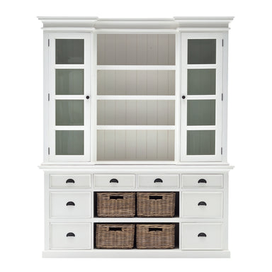 Halifax Library Hutch with Basket Set - SEATONES