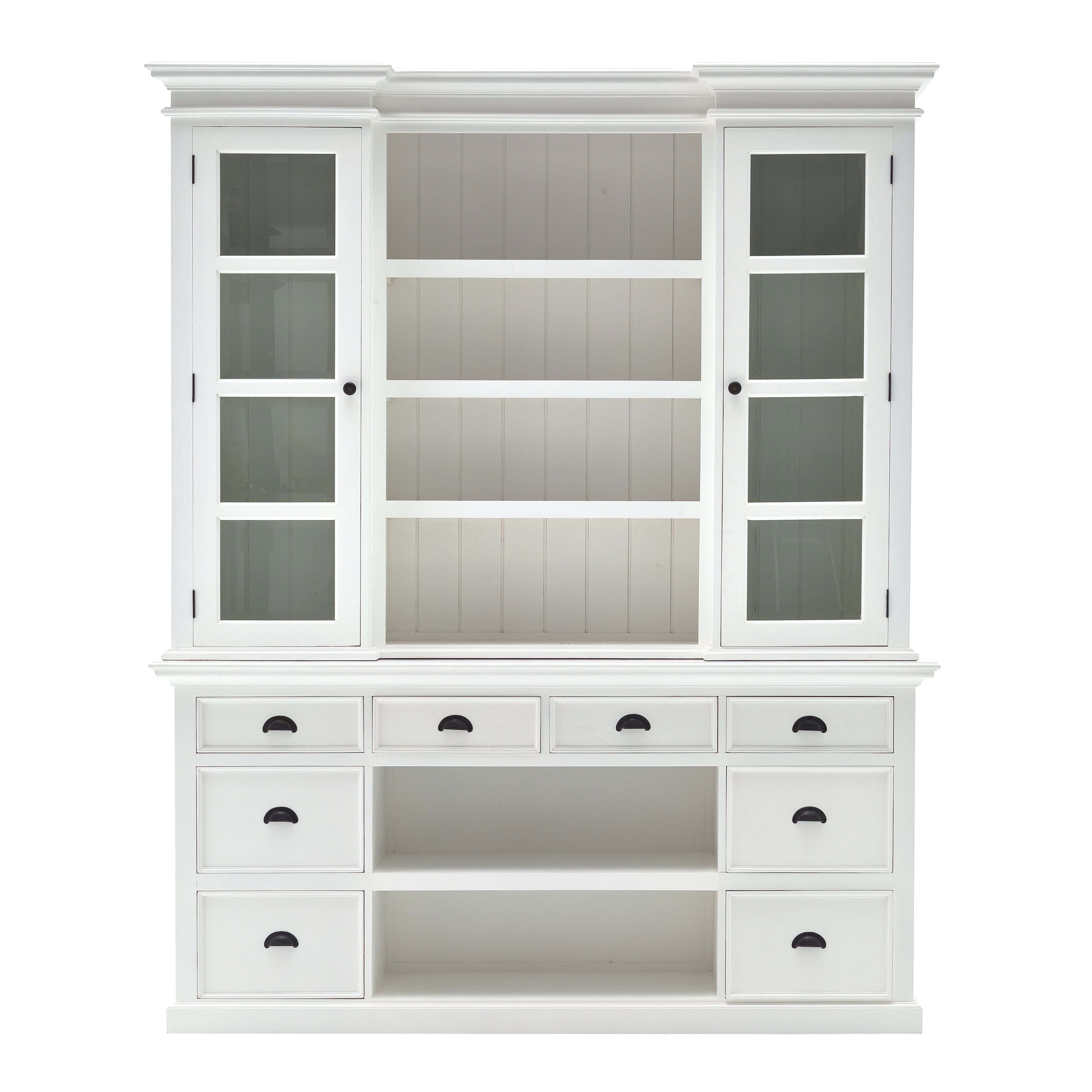 Halifax Library Hutch with Basket Set - SEATONES