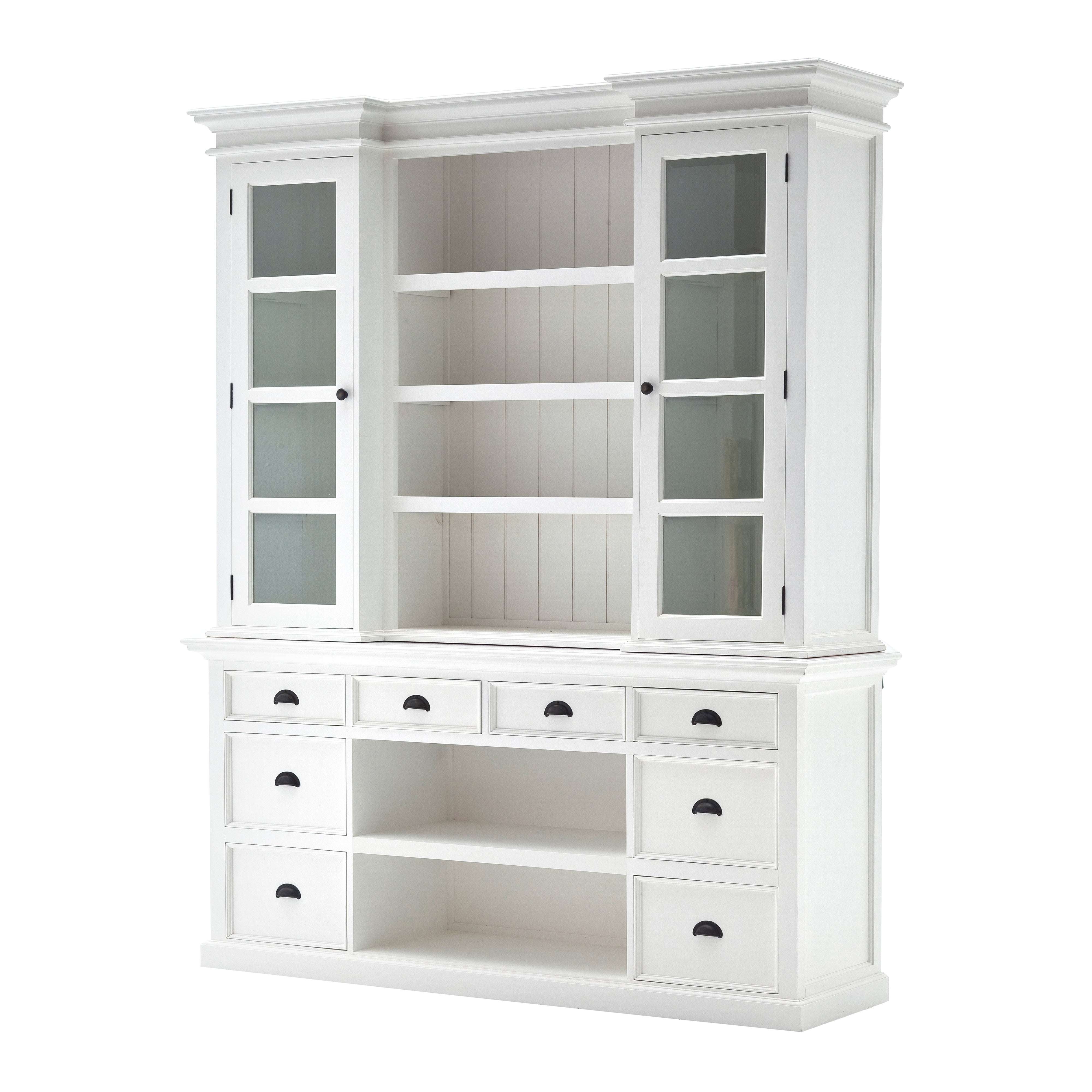 Halifax Library Hutch with Basket Set - SEATONES