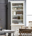NovaSolo Halifax white wooden single-bay hutch unit with 3 adjustable shelves, 2 fixed shelves and 2 doors.