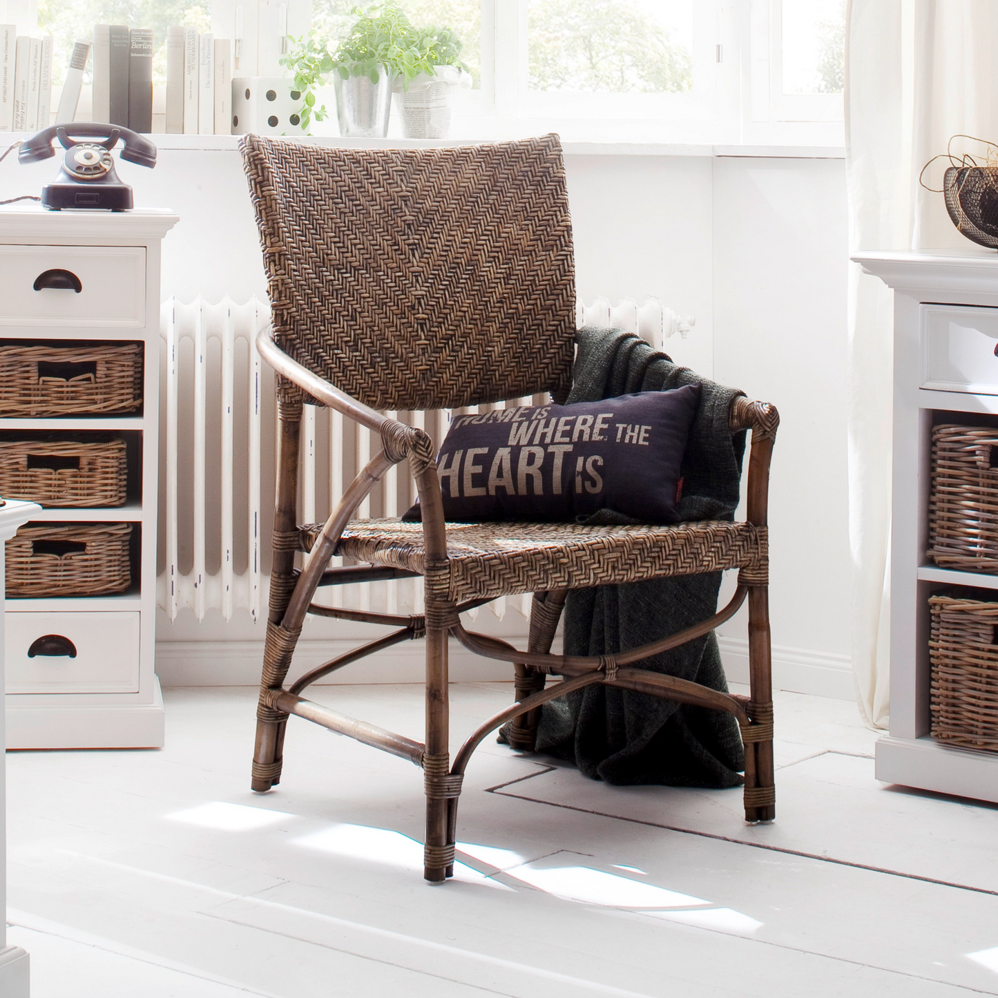 NovaSolo Wickerworks Jester chair (set of 2) made from split rattan.