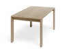 Front angled view of Pier Dining Table - Solid Oak - 160 cm x 90 cm isolated on white background highlighting clean rectangular lines and solid oak legs.