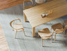 Overhead view of Pier Dining Table - Solid Oak - 200 cm x 95 cm displaying solid timber surface and full dining arrangement.