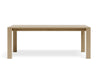 Front isolated view of Pier Dining Table - Solid Oak - 200 cm x 95 cm on white background highlighting rectangular solid oak design.