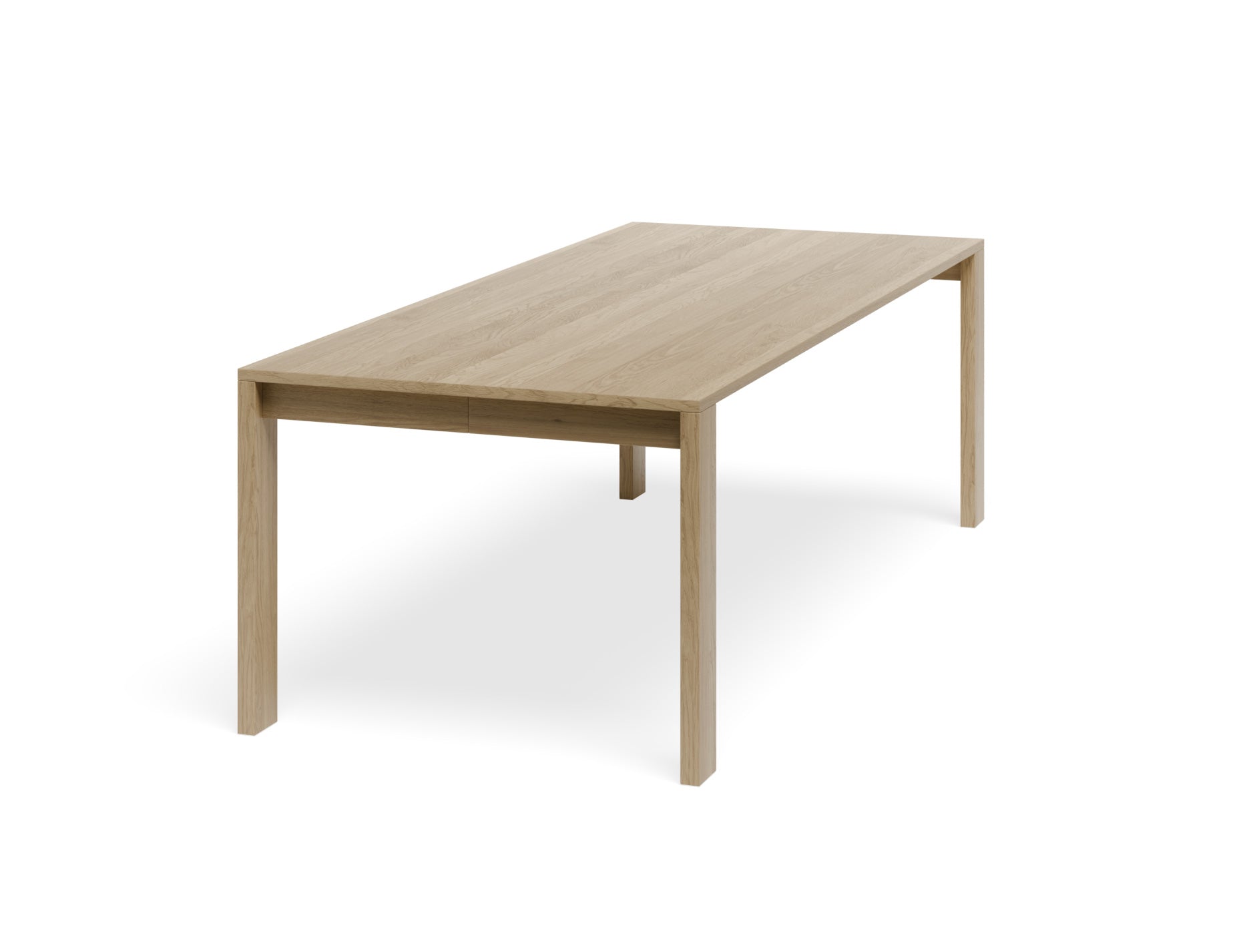 Pier Dining Table – Solid Oak – 240 cm x 100 cm isolated on white background highlighting rectangular solid oak design.