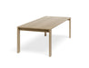 Pier Dining Table – Solid Oak – 240 cm x 100 cm isolated on white background highlighting rectangular solid oak design.