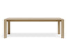 Front view of Pier Dining Table – Solid Oak – 240 cm x 100 cm showcasing thick oak tabletop and square leg construction.