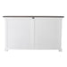 Back view of the Provence Accent Classic Buffet showing the white painted timber panelled rear.