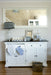 Provence Accent Classic Buffet styled with a large wall mirror, lamp, baskets and coastal homewares.
