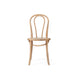 Front view of the Replica Bentwood Chair in weathered oak with classic European café chair shape.