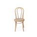 Front angled view of the Replica Bentwood Chair in weathered oak showing the rounded seat and bentwood back.