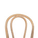 Close up of the Replica Bentwood Chair weathered oak curved backrest showing natural timber grain.