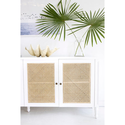 Hamilton Cane Four Door Sideboard - White - SEATONES