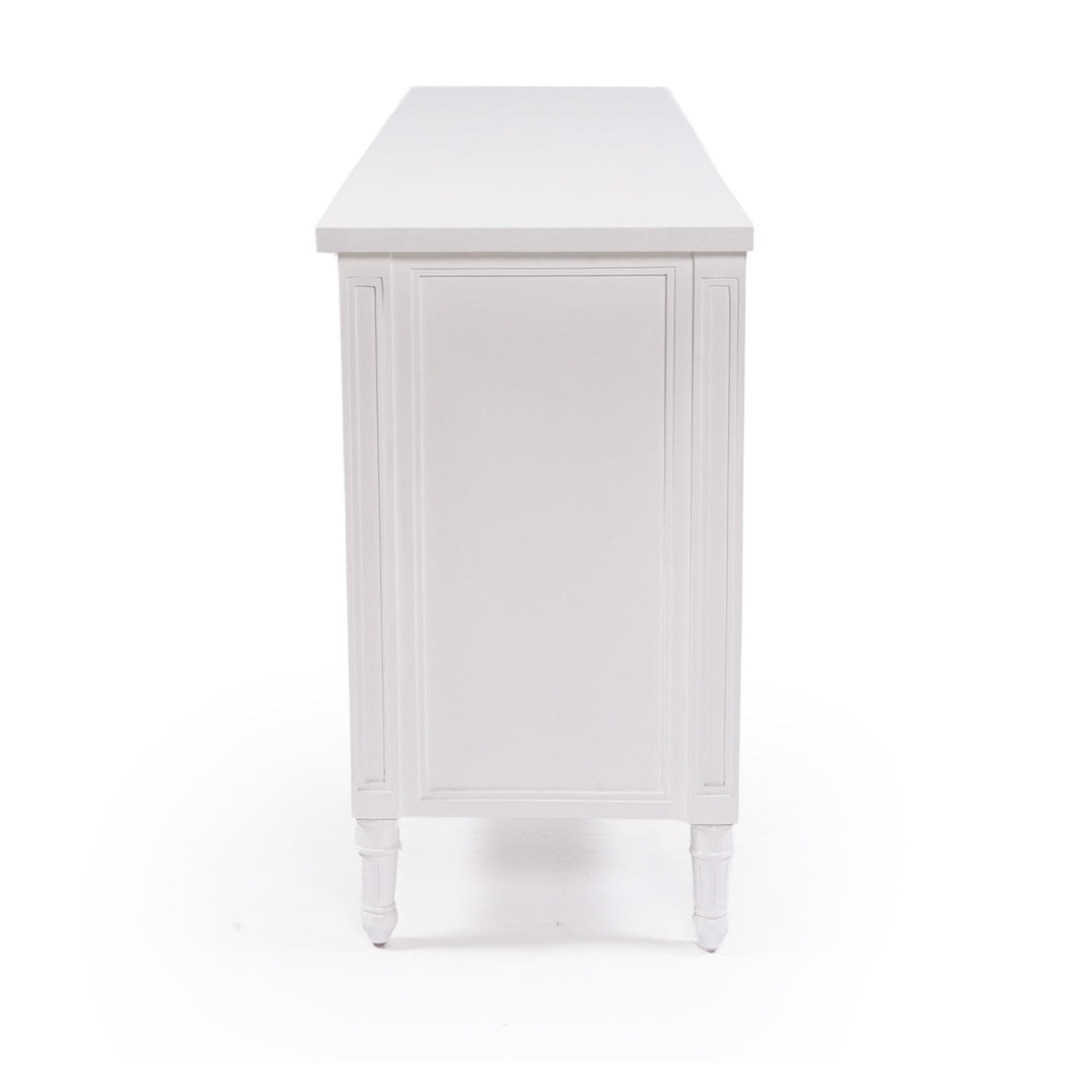 Hamilton Cane Four Door Sideboard - White - SEATONES