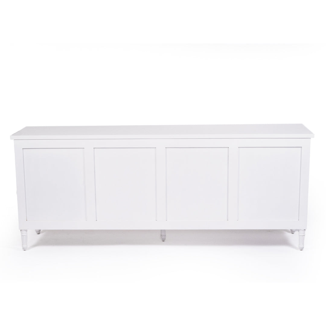 Hamilton Cane Four Door Sideboard - White - SEATONES