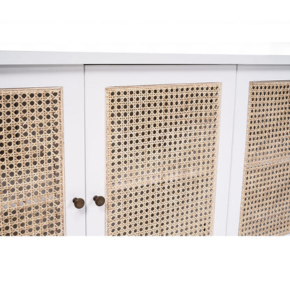 Hamilton Cane Four Door Sideboard - White - SEATONES