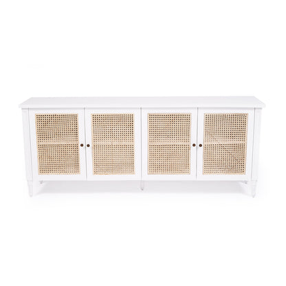 Hamilton Cane Four Door Sideboard - White - SEATONES