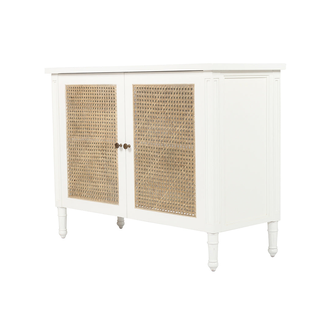 Hamilton Cane Two Door Sideboard - White - SEATONES