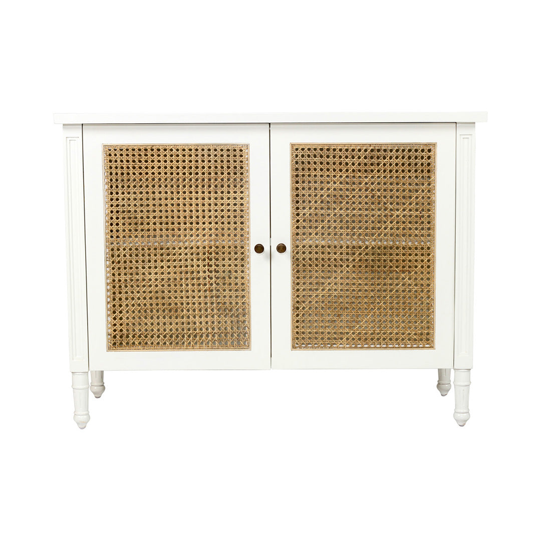 Hamilton Cane Two Door Sideboard - White - SEATONES