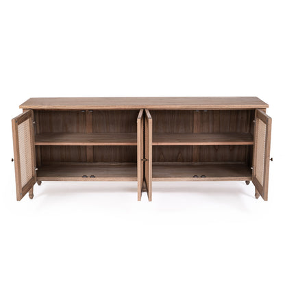 Hamilton Cane Four Door Sideboard - Weathered Oak - SEATONES