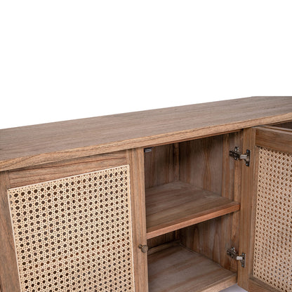 Hamilton Cane Four Door Sideboard - Weathered Oak - SEATONES