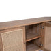 Hamilton Cane Four Door Sideboard - Weathered Oak - SEATONES
