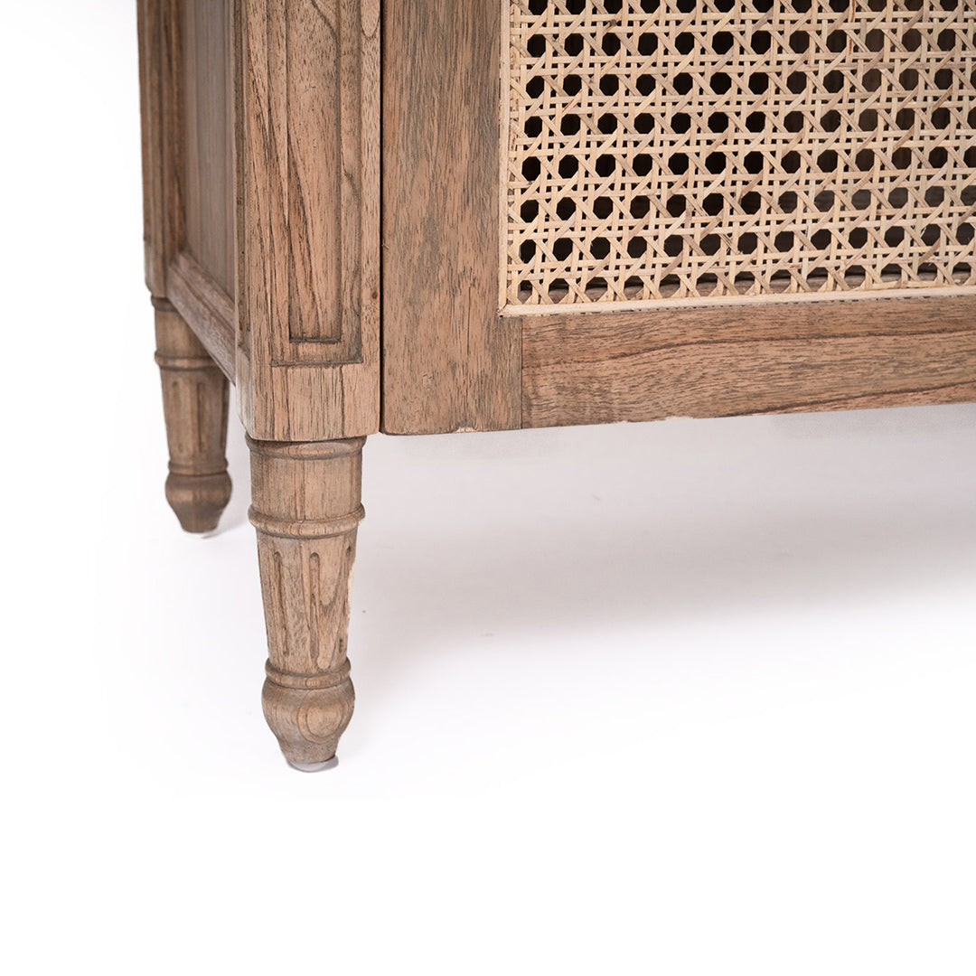 Hamilton Cane Four Door Sideboard - Weathered Oak - SEATONES