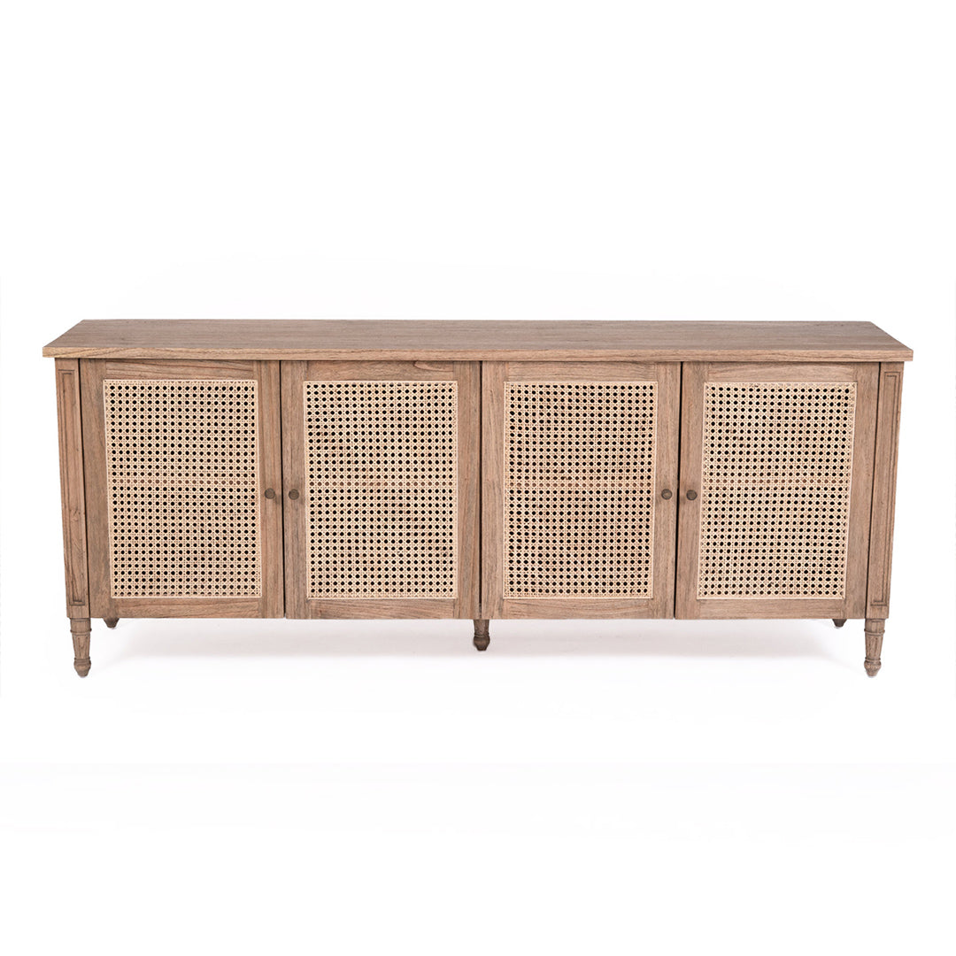Hamilton Cane Four Door Sideboard - Weathered Oak - SEATONES