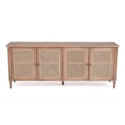 Hamilton Cane Four Door Sideboard - Weathered Oak - SEATONES