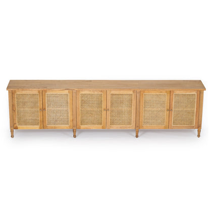 Hamilton Cane Six Door Sideboard - Weathered Oak - SEATONES