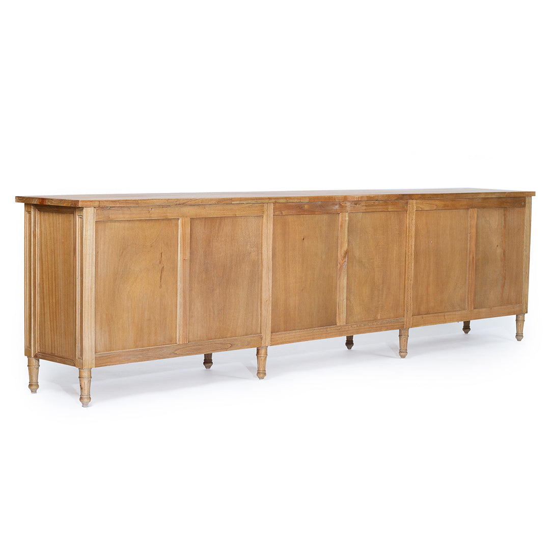 Hamilton Cane Six Door Sideboard - Weathered Oak - SEATONES